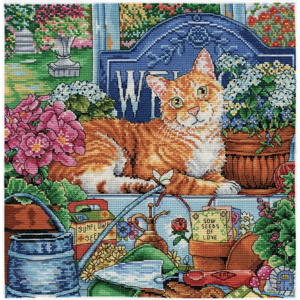 Welcome Cat Counted Cross Stitch Kit